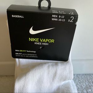 Nike Vapor Knee High Socks White 8-12